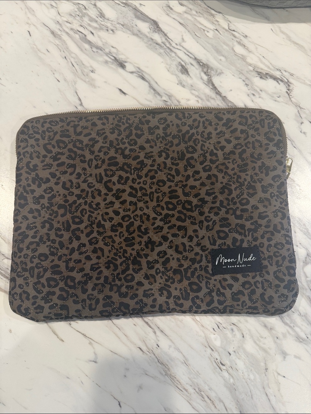 Moon Nude Leopard Print Laptop Sleeve